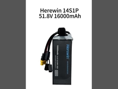 Hierin 14S1P 16Ah 51.8V LiPo Pouch UAV batterij 25C Hoge ontladingssnelheid