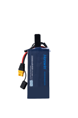 Lipo UAV Drone Battery 25C Soft Pack Herewin 12S 44.4V 22000mAh