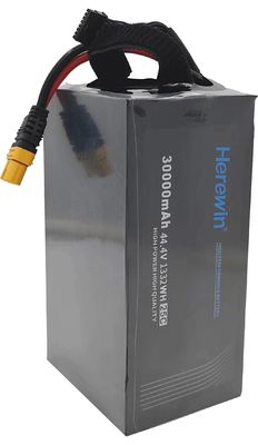 Mapping and Surveying 12S 30000mAh 25C 44.4V LiHv UAV Drone Battery Soft Pack