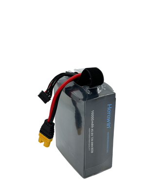 High Voltage Drone Pouch Cell Battery Pack Herewin 12S1P 16Ah 45.6V 25C