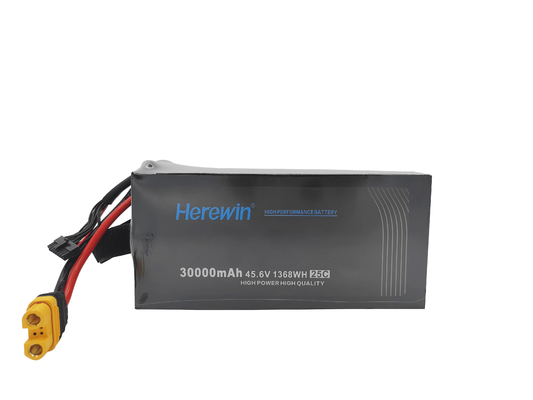 12S1P Soft Pack 45,6V LiHv Uav-hommelbatterij 25C 30000mAh 6,9kg
