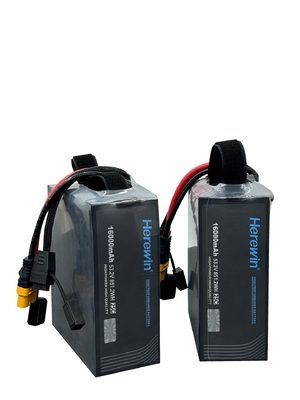 14S1P 16Ah 53.2V Soft Pack Drone Batterij 25C Ontlading 16000mAh