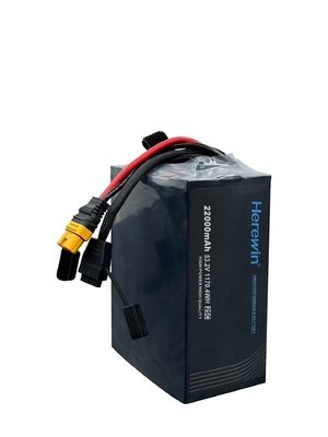 Soft Pack 25C Drones Lipo Pouch Battery Herewin 14S1P 22Ah 53.2V Uav Battery Pack