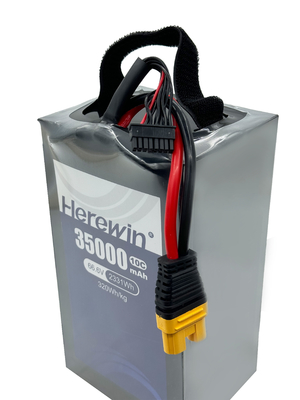 18S1P 35000mAh Soft Pack 66.6V 10C Sprayer Uav Drone Battery Hierin