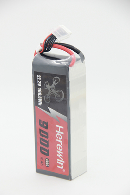High Rate Fast Speed 6S 100C 9Ah FPV Drone Battery Herewin 22.2V 725g