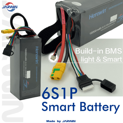 Hierin 22.2V 6s 16000mah Lipo Smart Drone Battery Soft Pack Drone Battery 2.2kg